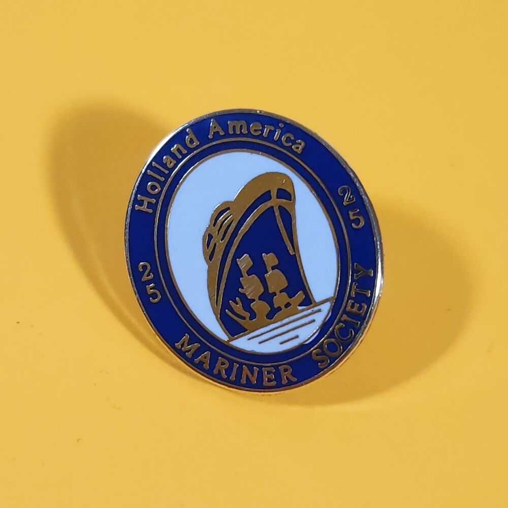 Holland America Lines Mariner Society 25 Years Lapel Pin Hat Tie Tack Cruise